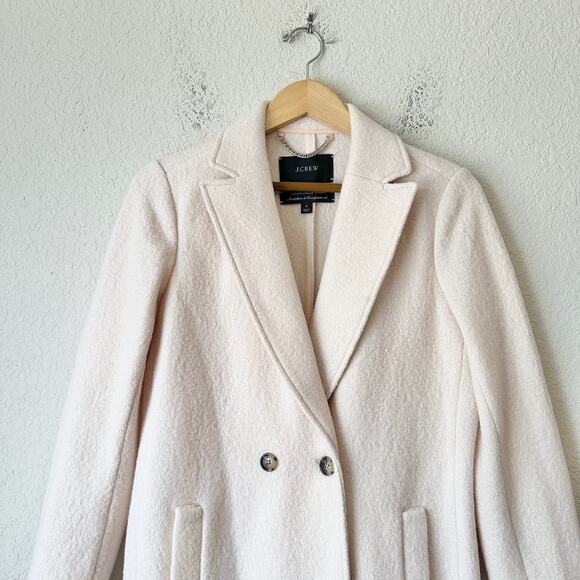 J. CREW Daphne Coat Cream Italian Boiled Wool Double Breasted Peacoat - Picture 4 of 13